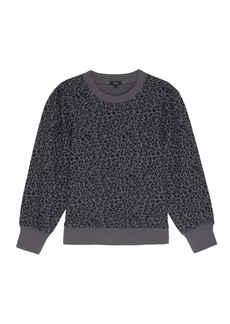 Rails Women's Marcie Sweatshirt In Charcoal Mini Cheetah