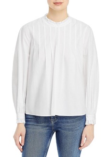 Rails Womens Pleated Ruffled Blouse