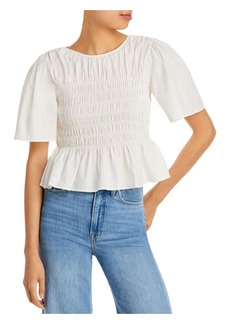 Rails Womens Pleated Smocked Blouse