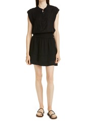 Rails Angelina Smocked Waist Minidress in Black Lace Detail at Nordstrom