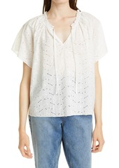 Rails Marisol Embroidered Woven Shirt in White at Nordstrom