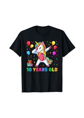 10 Year Old Shirt 10th Birthday Unicorn Rainbow Shirt T-Shirt