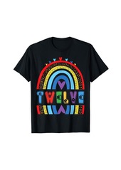 12 Years Old Rainbow Birthday Boy Girl 12th Bday Party T-Shirt