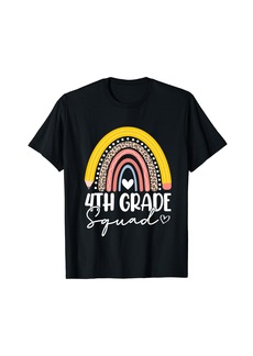 4th Grade Squad Back To School Rainbow Teachers Students T-Shirt
