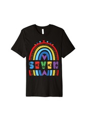 7 Years Old Rainbow Birthday Boy Girl 7th Bday Party Premium T-Shirt