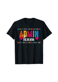 Rainbow Admin Team Office Squad Coworker Staff Crew Specialist Squad T-Shirt