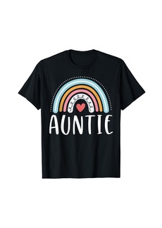 Auntie Gifts Family Rainbow Graphic T-Shirt