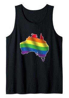 Australian Continent Rainbow Tank Top