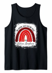 Rainbow Autism Awareness In April We Wear Red Acceptance Vintage Tank Top