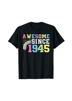 Rainbow Awesome since 1945 78th birthday women T-Shirt