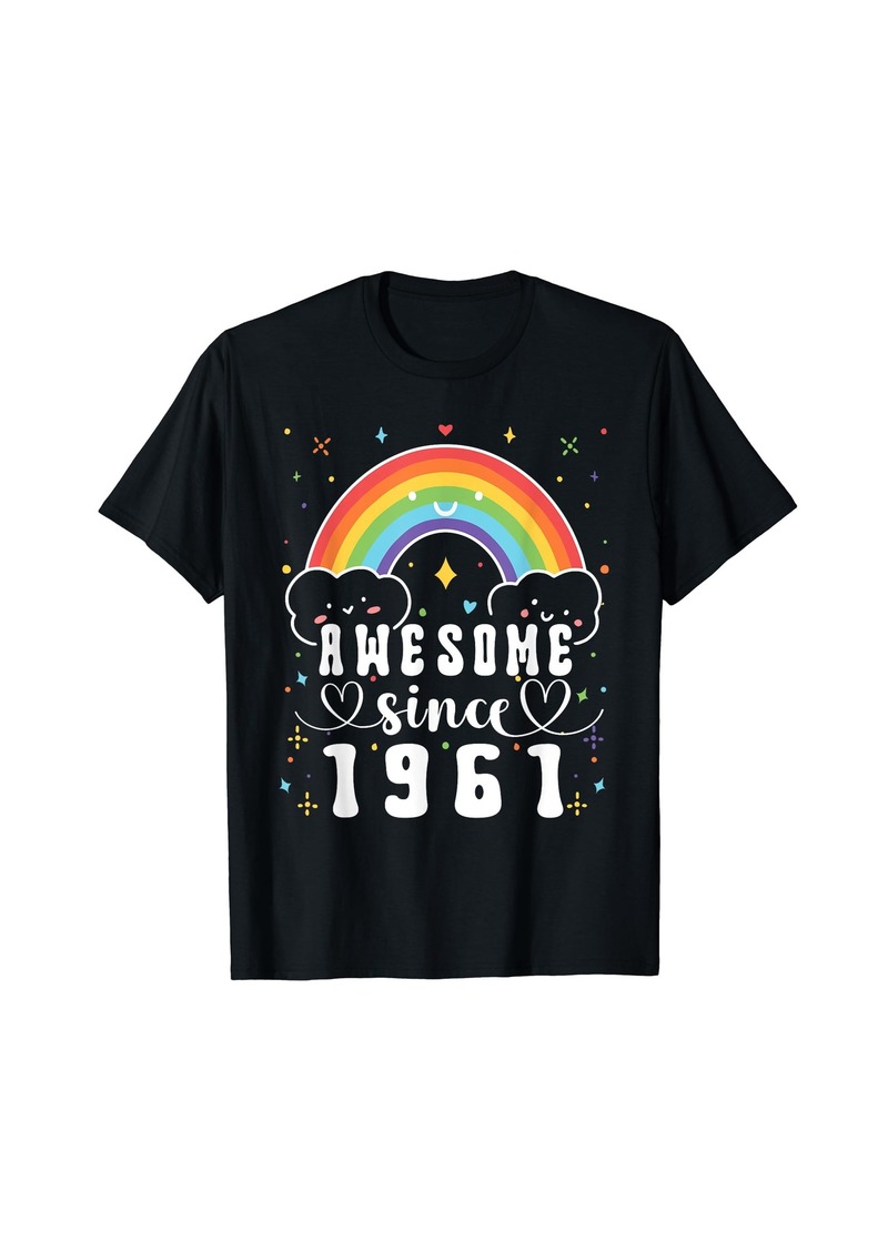 Rainbow Awesome since 1961 62nd birthday women T-Shirt