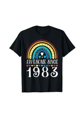 Rainbow Awesome since 1983 40th birthday women T-Shirt