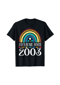 Rainbow Awesome since 2003 20th birthday women T-Shirt