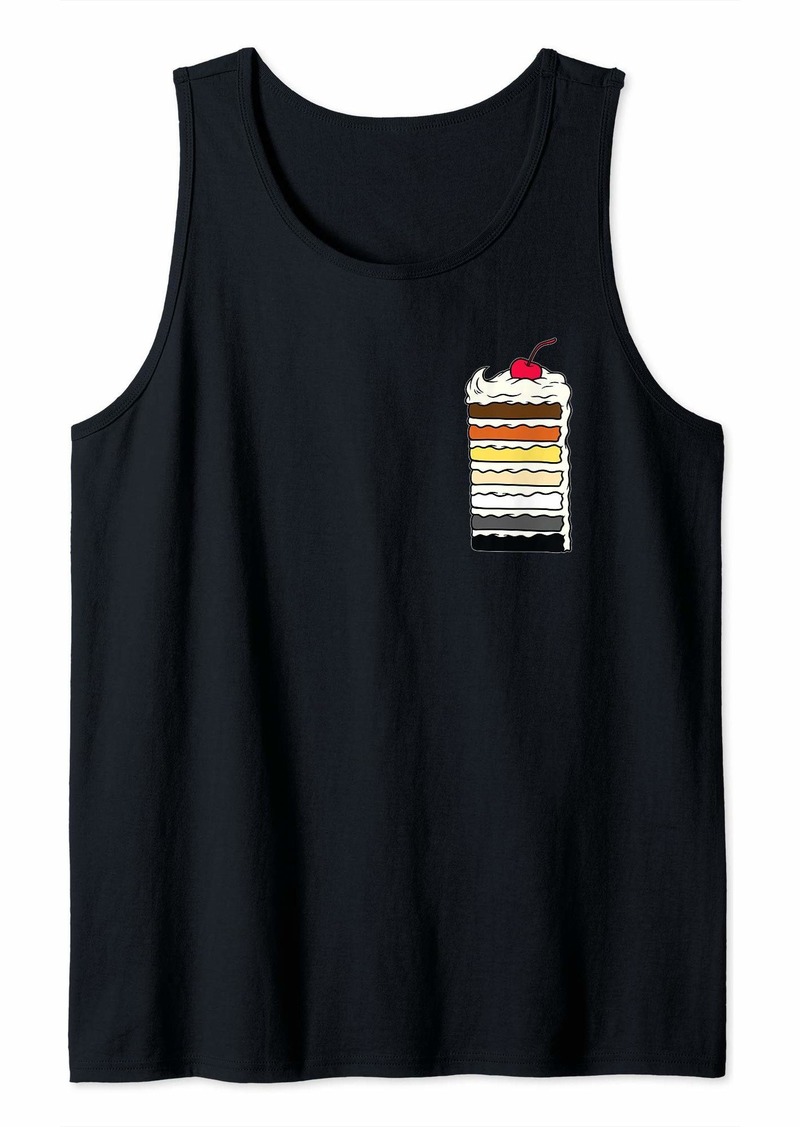 Rainbow Bear Layered Cake Pocket Gay Pride Week Tank Top