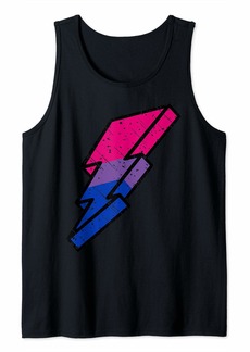 Rainbow Bi Pride Lightning Bolt Cute LGBTQ Parade Gift Tank Top