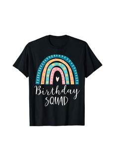 Birthday Squad Rainbow Gifts Happy Bday Family T-Shirt