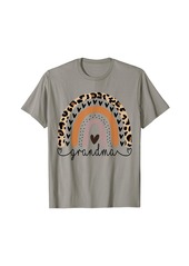 Blessed Grandma EST 2022 Funny Leopard Boho Rainbow T-Shirt