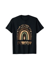 Boho Style Mama Rainbow Heart Mom Mother Momma Mum Womens T-Shirt