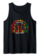 Breaking Every Chain Since 1865 Women Men Juneteenth Rainbow Tank Top