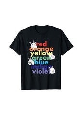Colorful Kawaii Bunny Rainbow Cartoon and Typography Pride T-Shirt