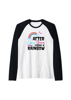 Cute After Every Storm Comes A Rainbow For Adults And Child Raglan Baseball Tee