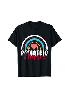 Rainbow Cute Pediatric Nurse Apparel For Peds Nurse Pediatric Nurse T-Shirt