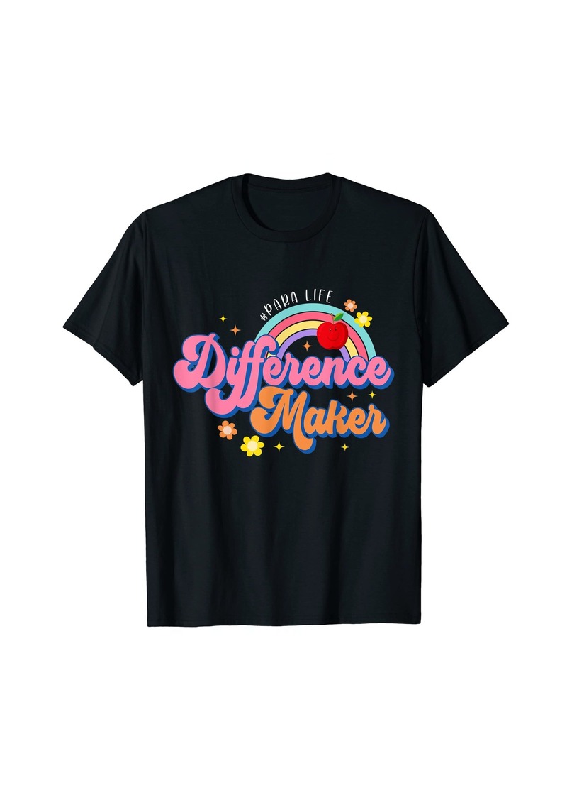 Rainbow Different Maker Para Life Happy First Day Of School T-Shirt