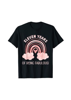 Rainbow Eleven Years and Fabulous! 11 Years Old 11th Birthday T-Shirt