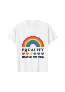 Rainbow Equality Hurts No One June LGBTQ Love & Support Pride Month T-Shirt