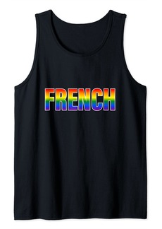 French Pride LGBTQ Rainbow France Pride Tank Top