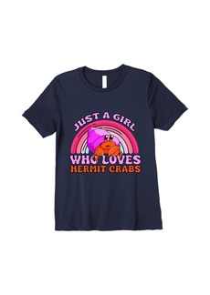 Funny Rainbow Just A Girl Who Loves Hermit Crab Premium T-Shirt