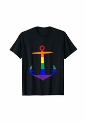 Gay Cruise Rainbow Anchor LGBTQ T-Shirt