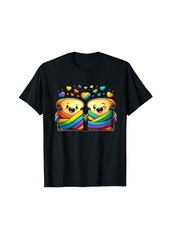 Gay Pride Month Rainbow Love Retro Women's Cute Toast T-Shirt
