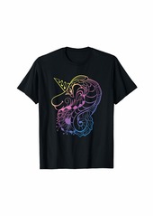 Gradient Rainbow Unicorn Cute for Mom Dad Youth T-Shirt