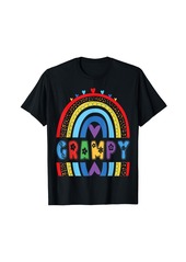 Grampy Rainbow Birthday Boy Girl Grandpa Bday Party T-Shirt
