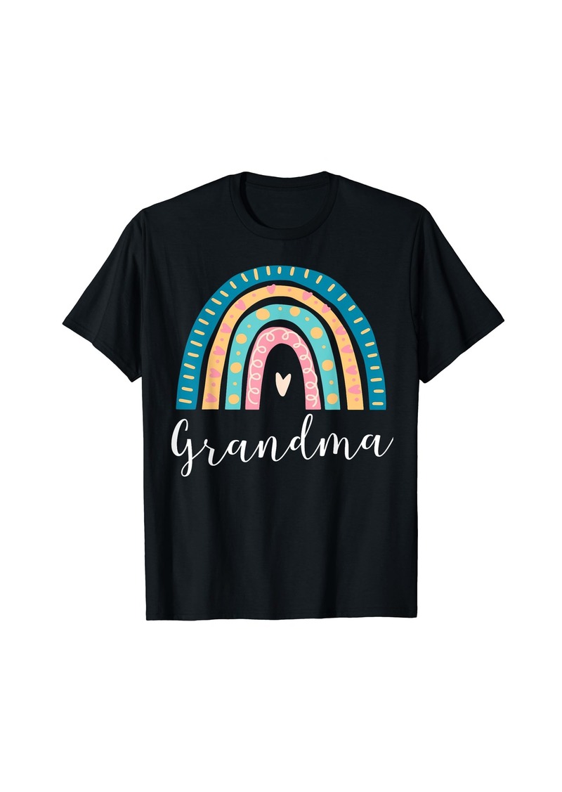 Grandma Rainbow Gifts Family Matching Birthday T-Shirt