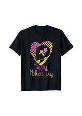 Happy Mother's Day 2024 Women Mom Grandma Rainbow T-Shirt
