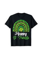 Happy St Patricks Lucky Irish Rainbow Shamrock Men Women T-Shirt