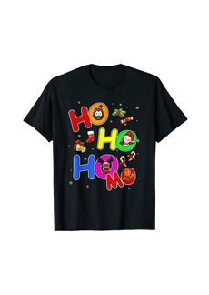 Rainbow Hoho Homo Gay Christmas Santa Hat Love Is Love Lgbtq Pride T-Shirt