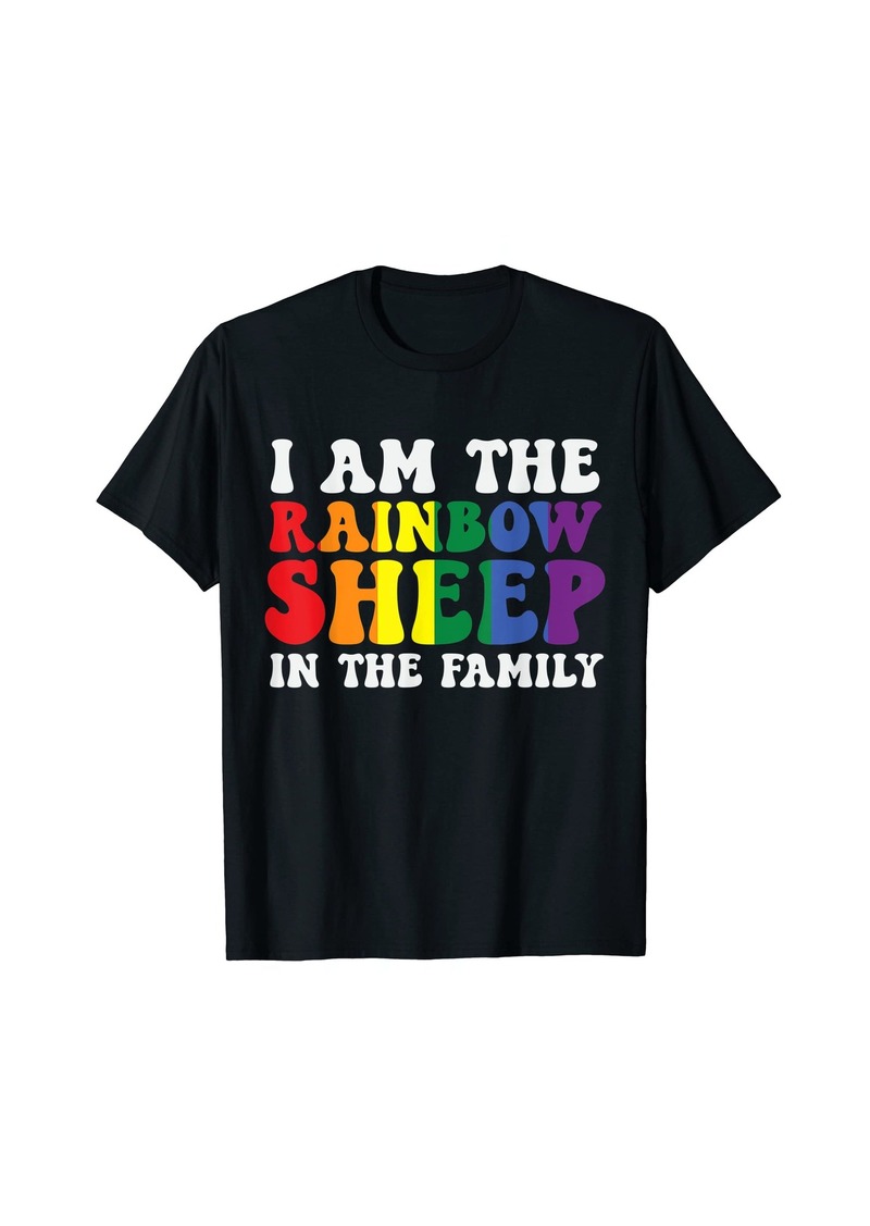 I'm The Rainbow Sheep In The Family LGBTQ Pride Month Retro T-Shirt