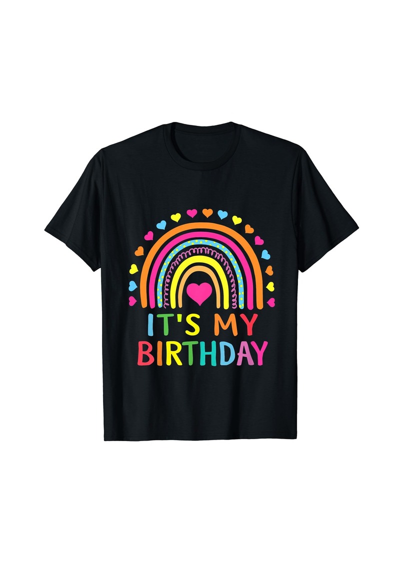 It's My Birthday Rainbow Men Women Boys Girls Teen Kids T-Shirt