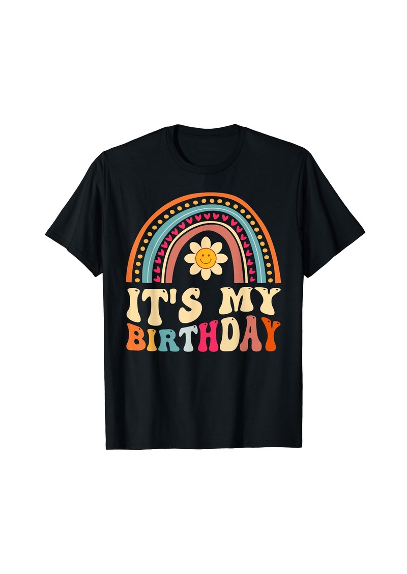 It's My Birthday Shirt for Women Teens Girls Gift Rainbow T-Shirt