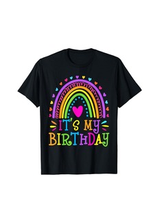 It's My Birthday Shirt for Women Teens Girls Gift Rainbow T-Shirt