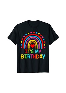 It's My Birthday Shirt for Women Teens Girls Gifts Rainbow T-Shirt