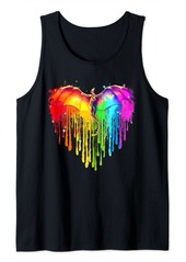 LGBT Dragon Rainbow Heart LGBT Pride Rainbow Dragon heart Tank Top