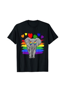 LGBT Elephant Gay Pride Rainbow LGBTQ T-Shirt