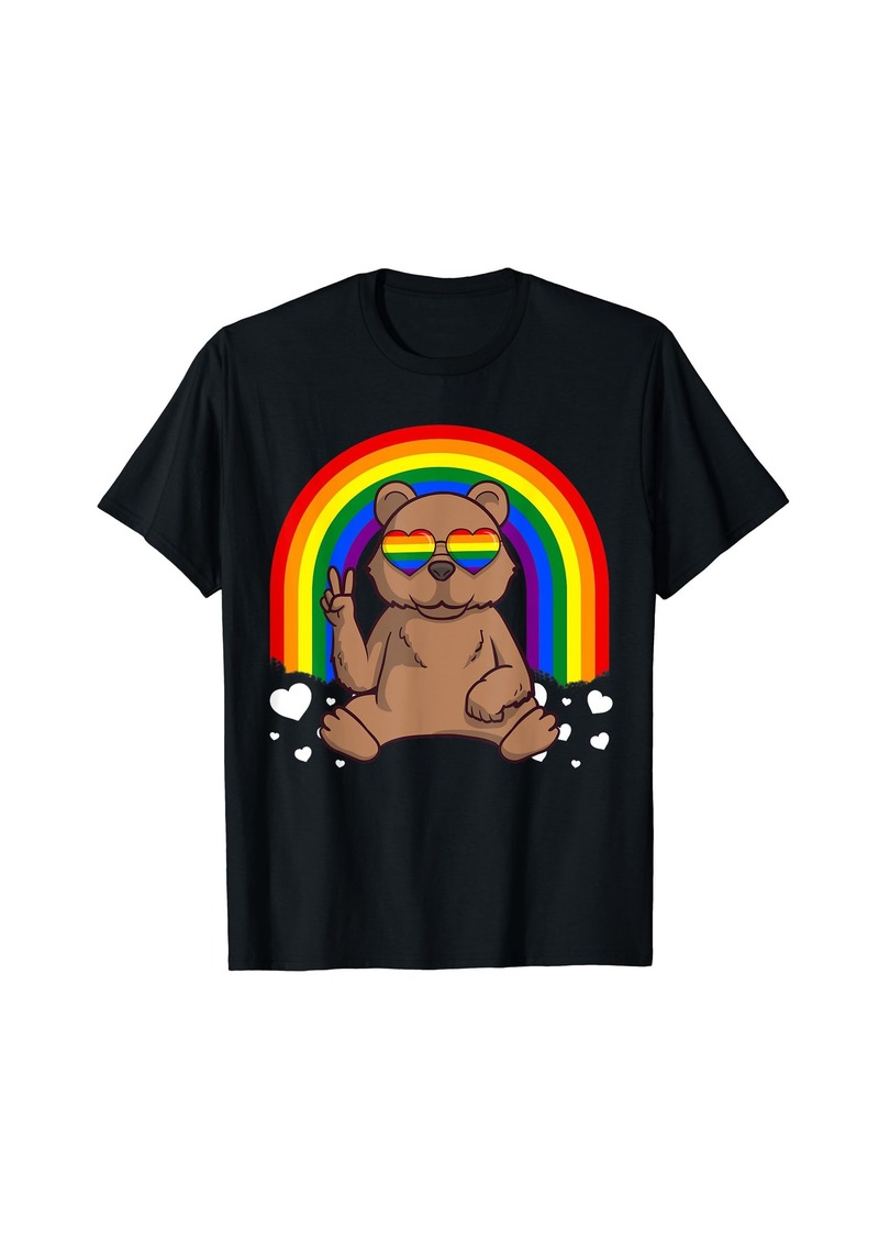 LGBT Grizzly Bear Gay Pride Rainbow LGBTQ Cute T-Shirt