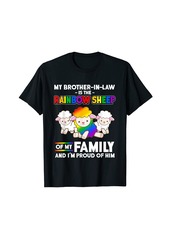 LGBT My Brother In Law Rainbow Sheep of Family Proud Shirt