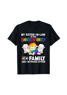 LGBT My Sister In Law IsRainbow Sheep of Family Proud Shirt