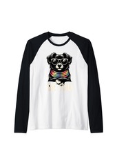 LGBTQ Ally Dog Rainbow T. Shirt Idea Raglan Baseball Tee